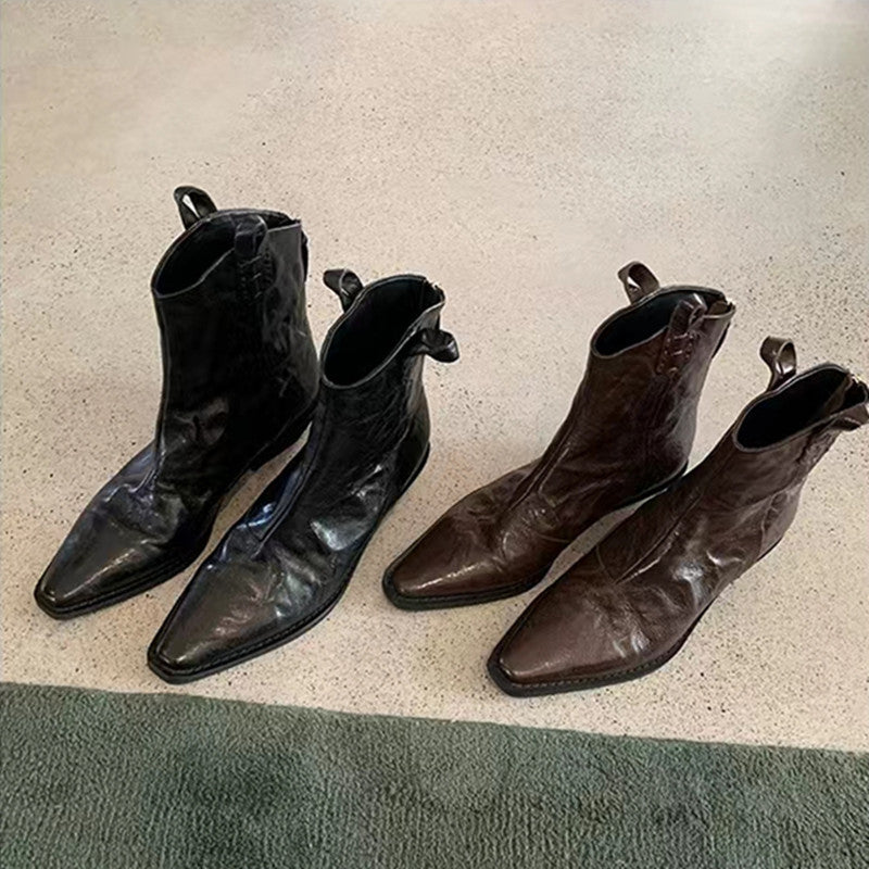 Herren Western-Stiefelette mit spitzer Kappe und Zugschlaufen Nord Taschen