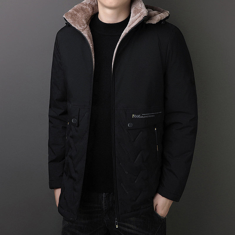 Herren Thermo-Parka mit Teddyfutter und Kapuze Nord Taschen