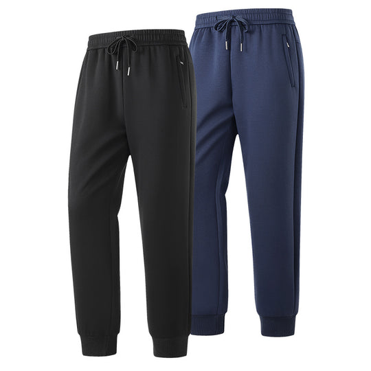 Herren Slim-Fit Freizeithose aus atmungsaktivem Funktionsfleece mit Kordelbund, Reißverschlusstaschen & Rippbündchen Nord Taschen
