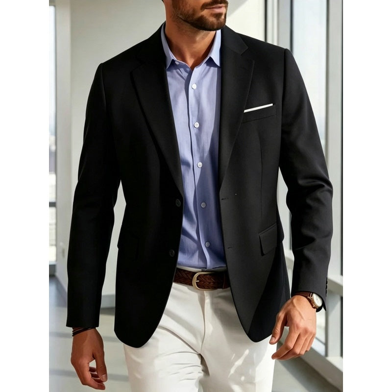 Herren Sommerliches Leinen-Blazer-Sakko mit atmungsaktivem Gewebe und taillierter Passform Nord Taschen