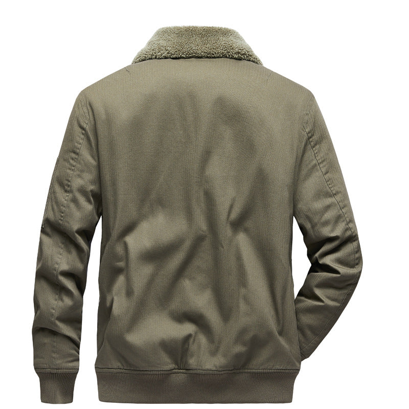 Herren Modische Übergangsjacke mit Teddyfutter Nord Taschen