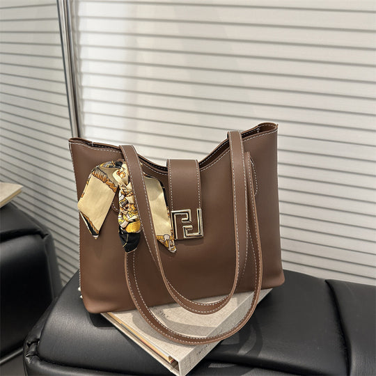 Damen Handtasche mit elegantem Knotenverschluss und modischem Halstuch Nord Taschen