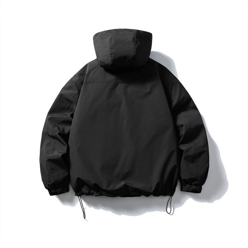 Unisex Wasserdichte technische Kapuzenjacke mit Mehrfach‑Taschen und verstellbarem Saum Nord Taschen