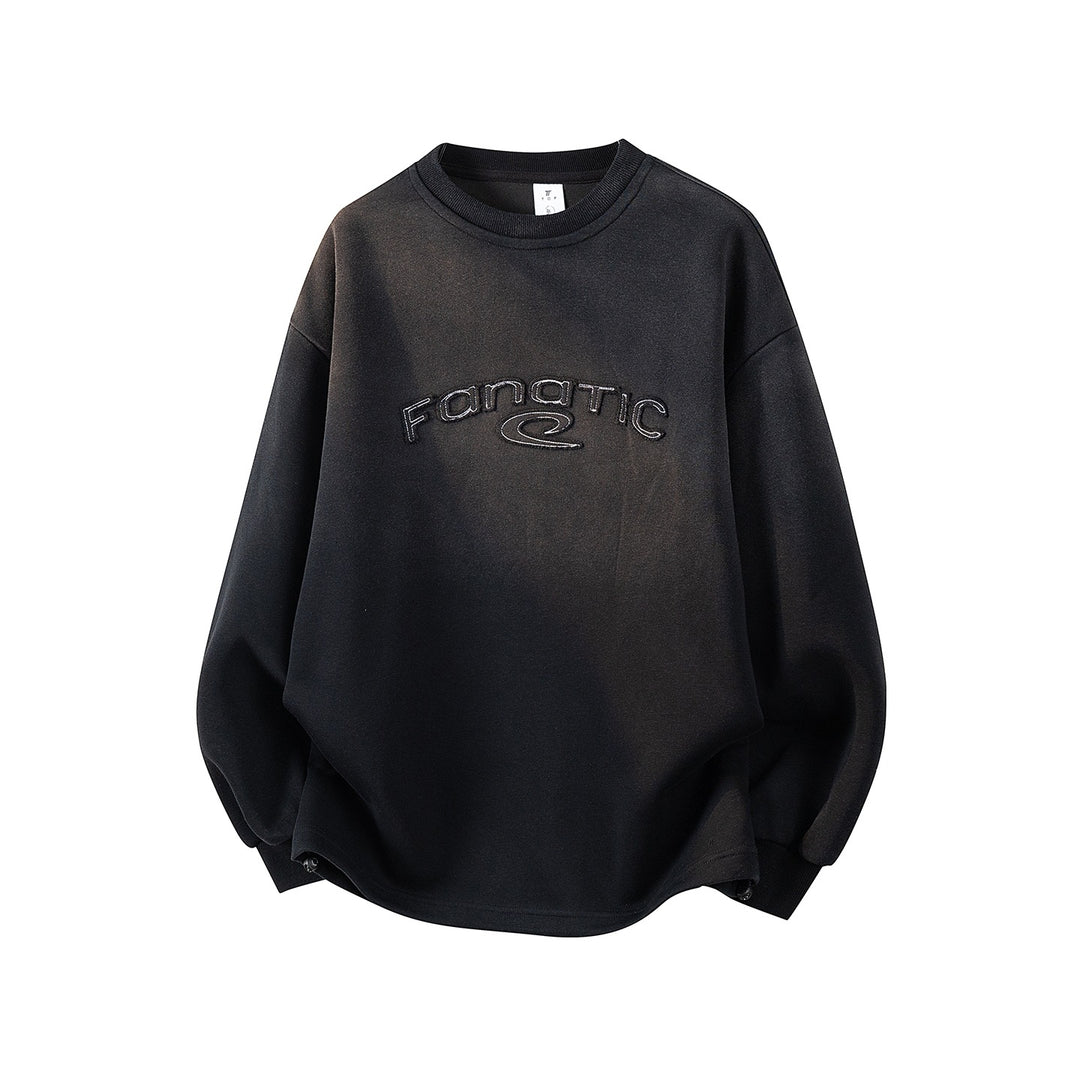 Damen Oversize-Sweatshirt mit gesticktem Schriftzug, abgerundetem Saum & überschnittener Schulter Nord Taschen