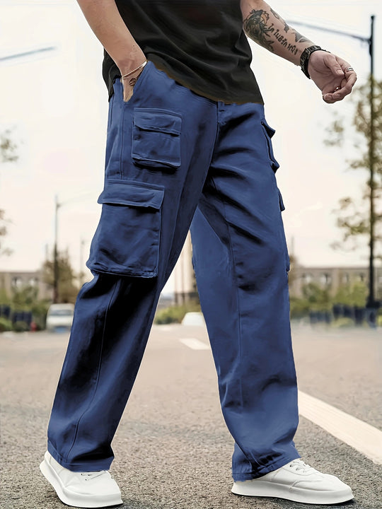 Herren Relaxed-Fit Utility-Cargohose mit großen Klappfächern und elastischem Beinabschluss Nord Taschen