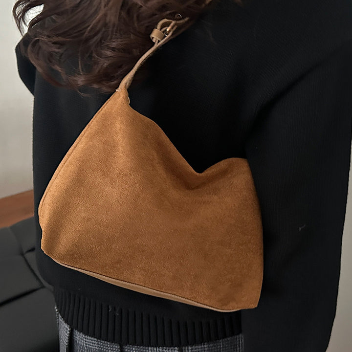 Damen modische Umhängetasche aus weichem Veloursleder Nord Taschen
