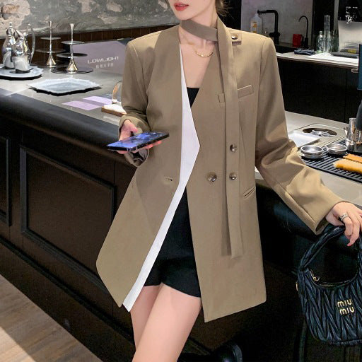 Damen Übergrößen Blazer mit asymmetrischem Design Nord Taschen