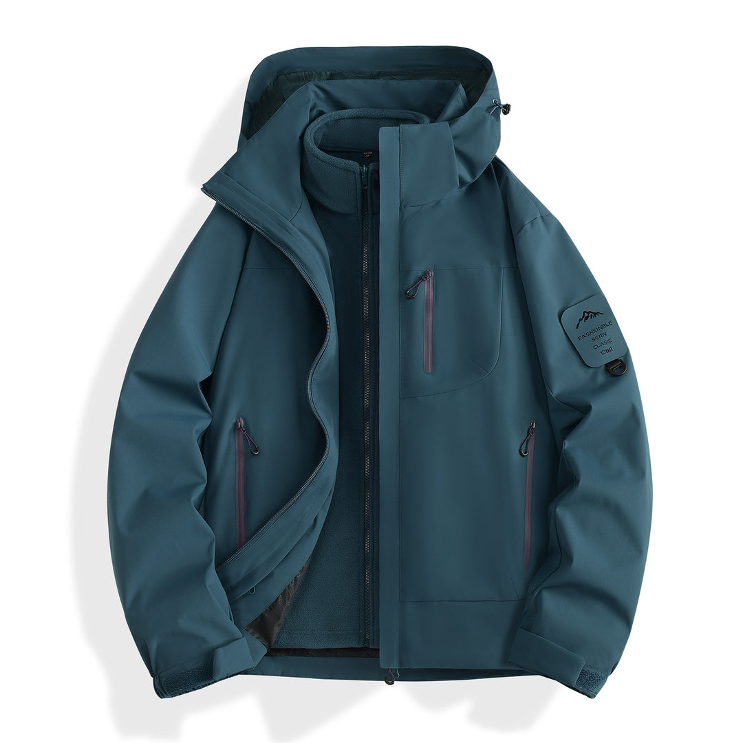 Damen zweilagige Softshell-Parka mit herausnehmbarem Fleecefutter und wasserdichten Reißverschlüssen Nord Taschen