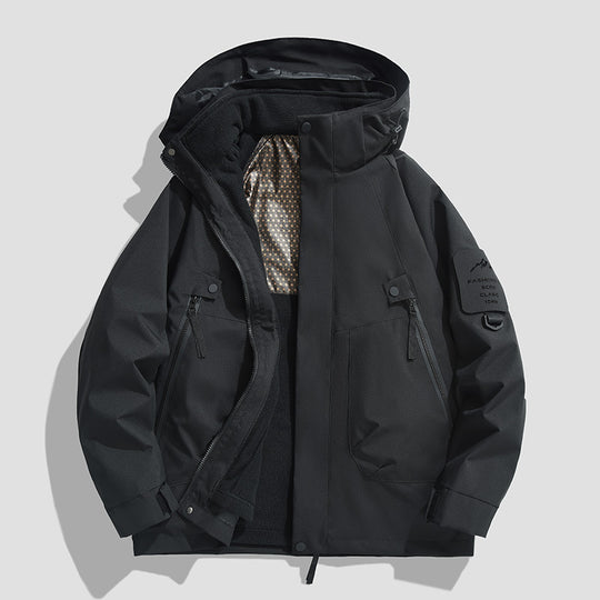 Herren Wasserdichte Utility-Softshelljacke mit Kapuze, schräge Reißverschlusstaschen & verstellbaren Ärmelriegeln Nord Taschen