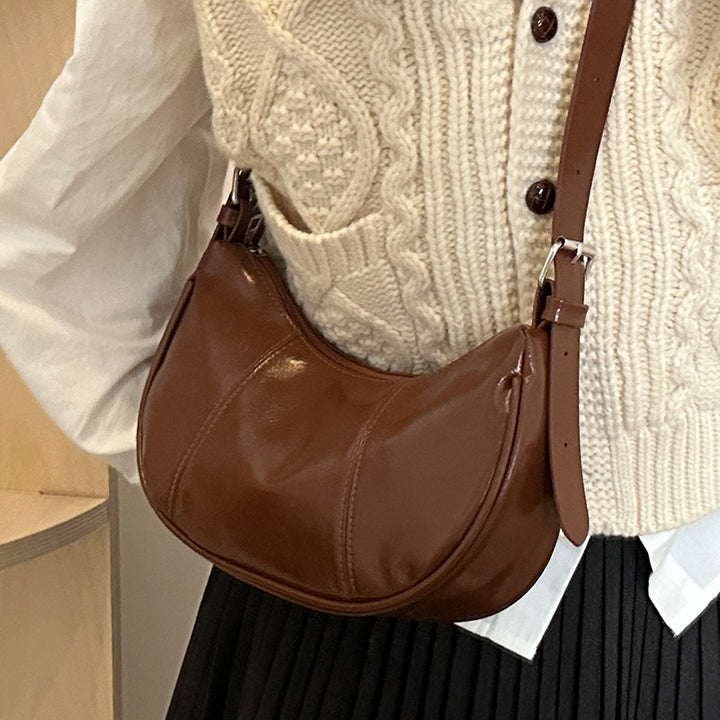 Damen Handtasche mit strukturiertem Kunstleder und verstellbarem Schulterriemen Nord Taschen