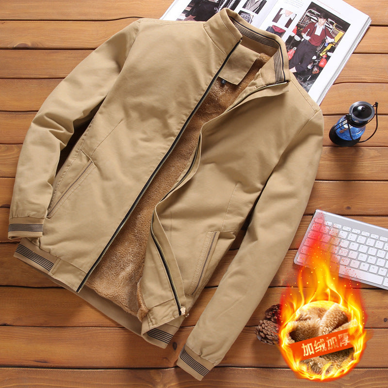 Herren  gefütterte Winterblousonjacke mit weichem Teddyfutter, winddichter Außenhülle und verdecktem Zweiwege-Reißverschluss Nord Taschen