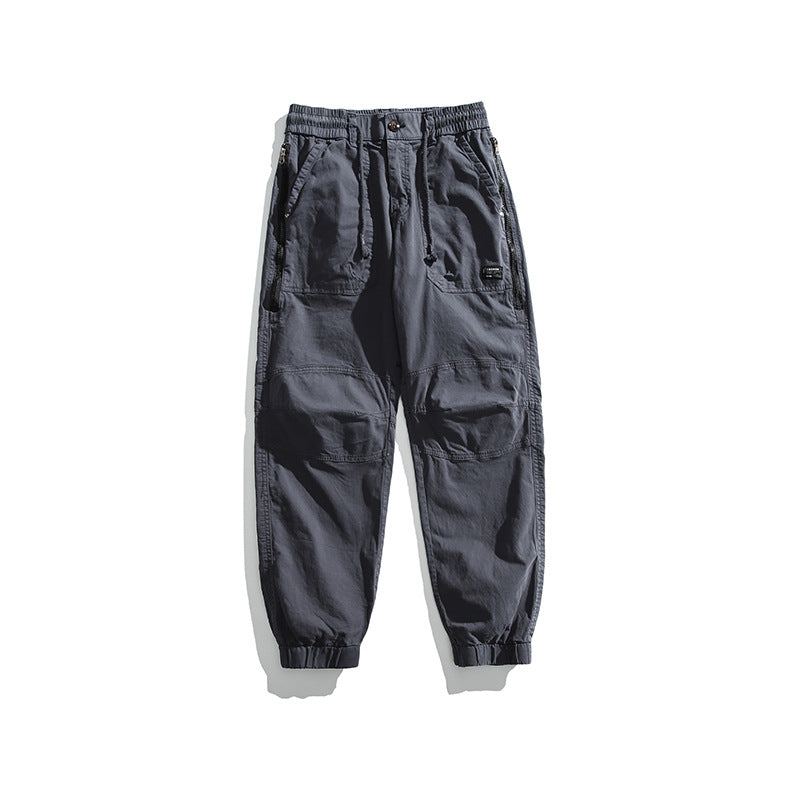 Herren Taktische Utility-Cargohose im Joggerstil mit verstärkten Kniepaneelen, Reißverschlusstaschen und elastischem Bund Nord Taschen