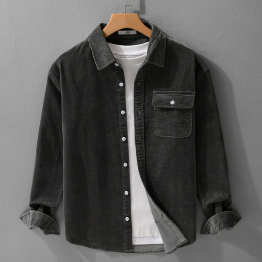 Herren Cordshirt im Overshirt‑Stil mit Brustpatte und entspannter Passform Nord Taschen