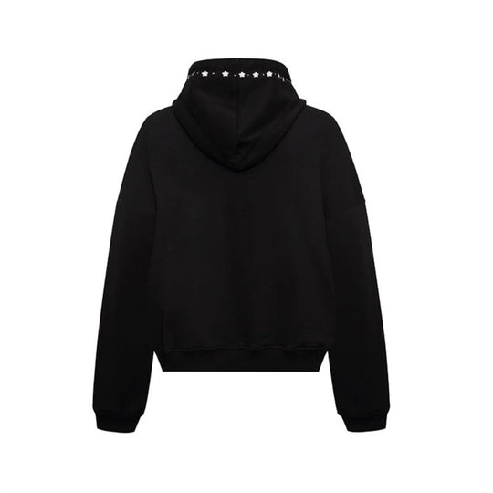 Damen Kapuzen-Zipjacke mit Nietenbesatz und Oversize-Schnitt Nord Taschen