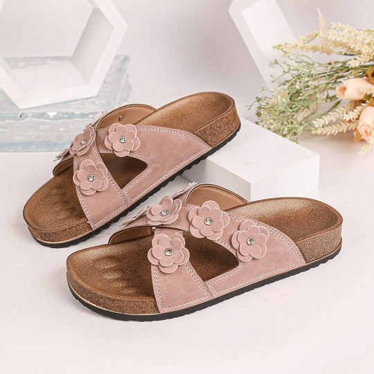 Damen Komfortable und stilvolle Blüten-Sandalen