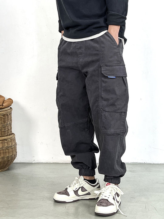 Herren Cargohose im Camouflage-Utility-Stil mit geradem Bein und robustem Canvas Nord Taschen