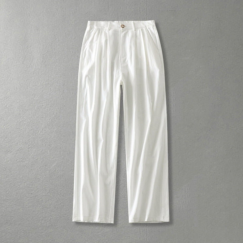 Damen Weite Bundfalten-Hose mit hoher Taille Nord Taschen