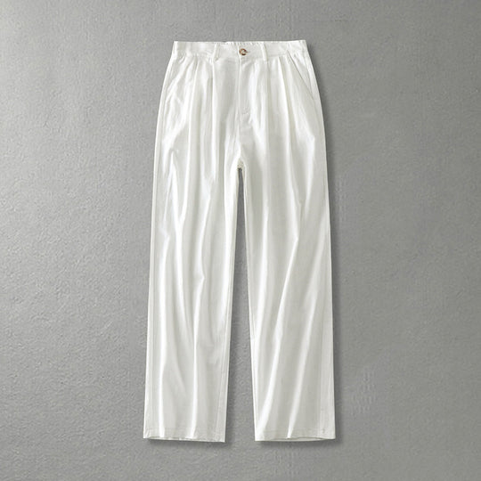 Damen Weite Bundfalten-Hose mit hoher Taille Nord Taschen