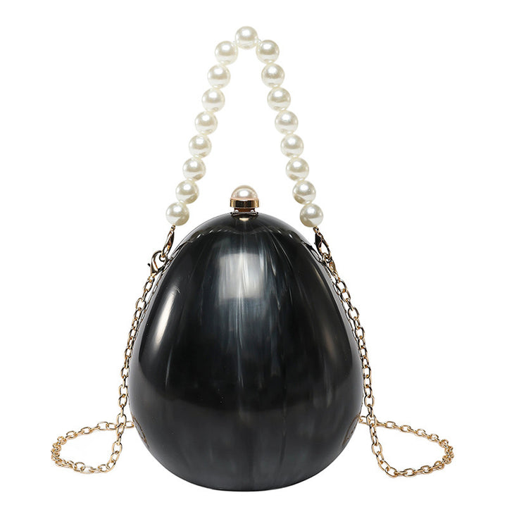 Damen Clutch im Eier-Design mit Perlenakzent Nord Taschen