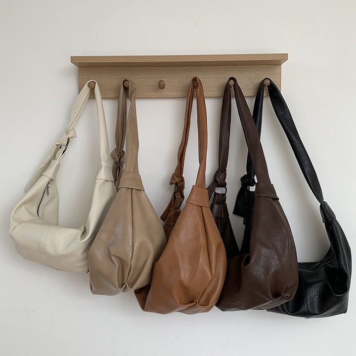 Damen Hobo-Tasche mit kunstvollem Faltendesign und weichem Kunstleder Nord Taschen