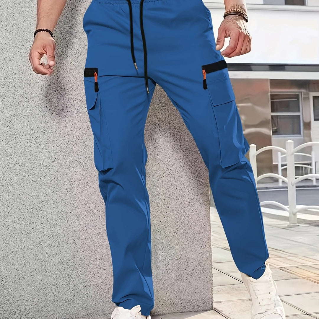 Herren Tapered Cargojogginghose mit elastischem Bund, Tunnelzug & Multifachtaschen Nord Taschen