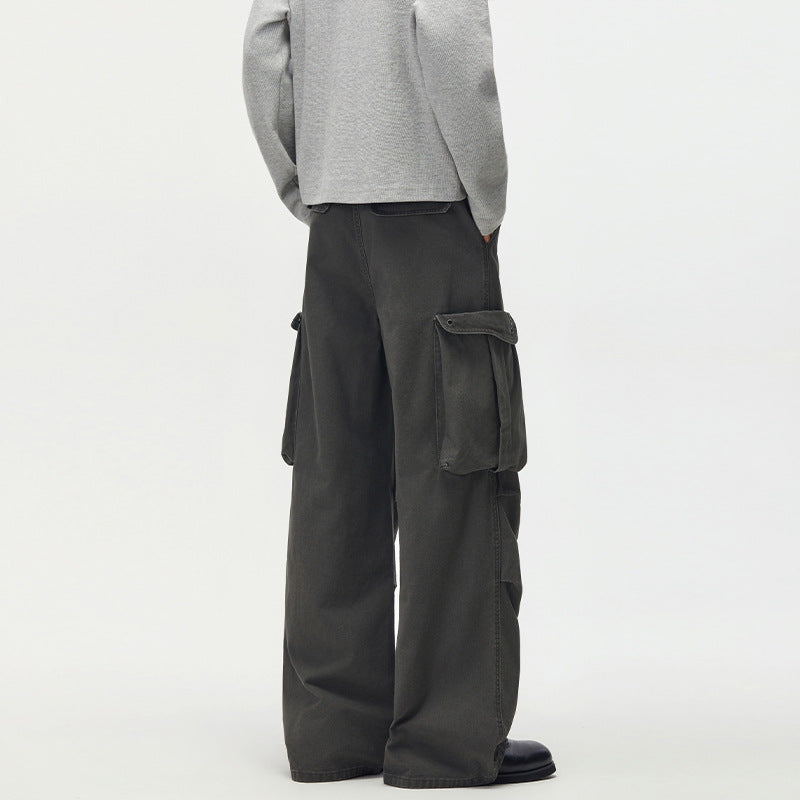 Herren Baggy-Cargohose mit extra weitem Bein, tiefem Schritt und großen Klappentaschen Nord Taschen
