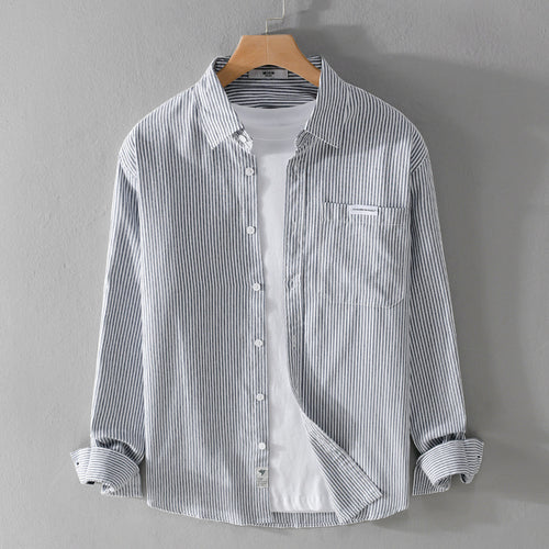 Herren Feines Cordhemd im Overshirt‑Stil mit Brusttasche, Relaxed Fit und feiner Wellenstruktur Nord Taschen