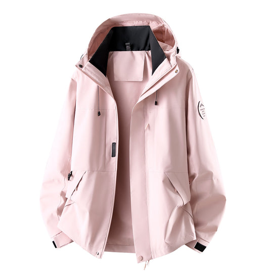 Herren Wasserabweisende Oversize-Outdoorjacke mit Kapuze, atmungsaktivem Softshell & Utility‑Taschen Nord Taschen