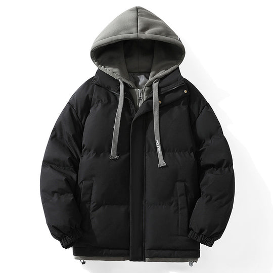 Unisex Wattierte Kapuzen‑Steppjacke mit Double‑Layer Kapuze und elastischen Bündchen Nord Taschen