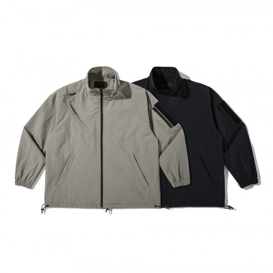 Unisex Leichte Technical-Utility Jacke mit Stehkragen, Reißverschlusstaschen und Kordelzugsaum Nord Taschen