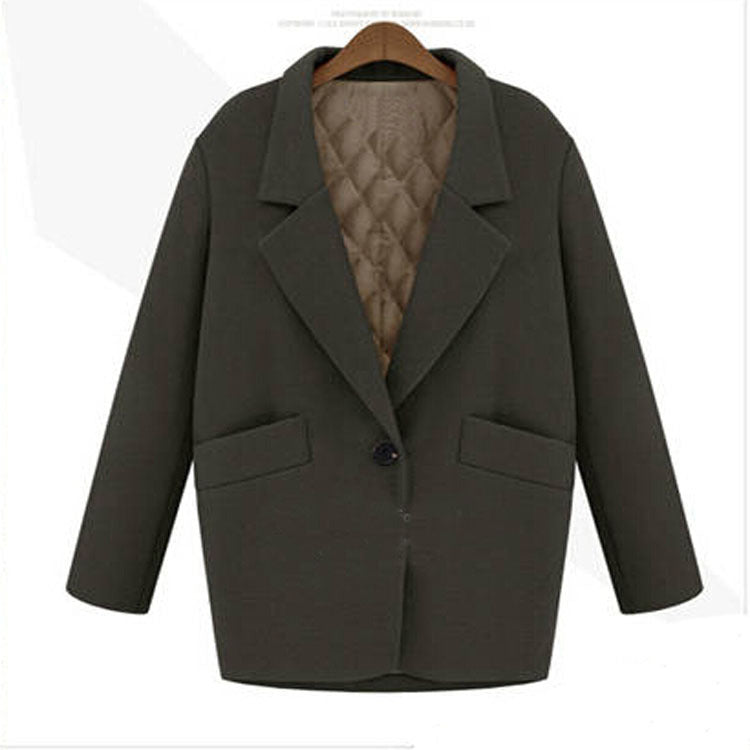 Damen Oversize Wollmix Shortcoat mit gesteppter Innenfütterung und Pattentaschen Nord Taschen
