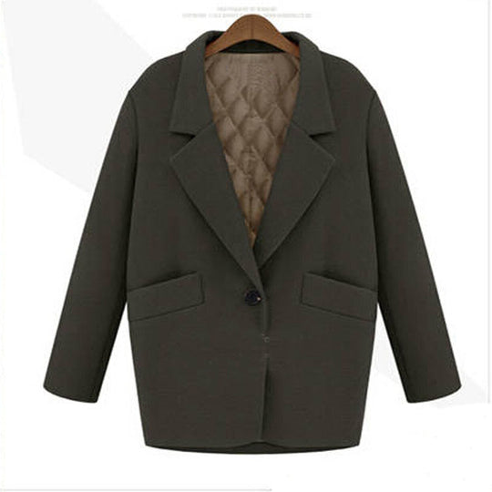Damen Oversize Wollmix Shortcoat mit gesteppter Innenfütterung und Pattentaschen Nord Taschen