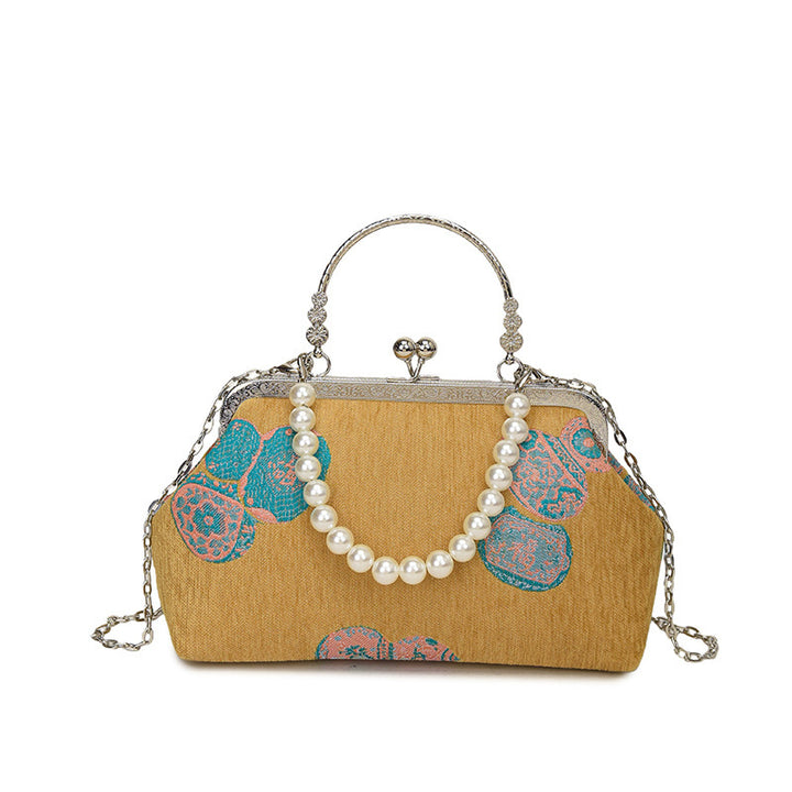 Damen elegante Handtasche mit funkelnden Perlenakzenten Nord Taschen