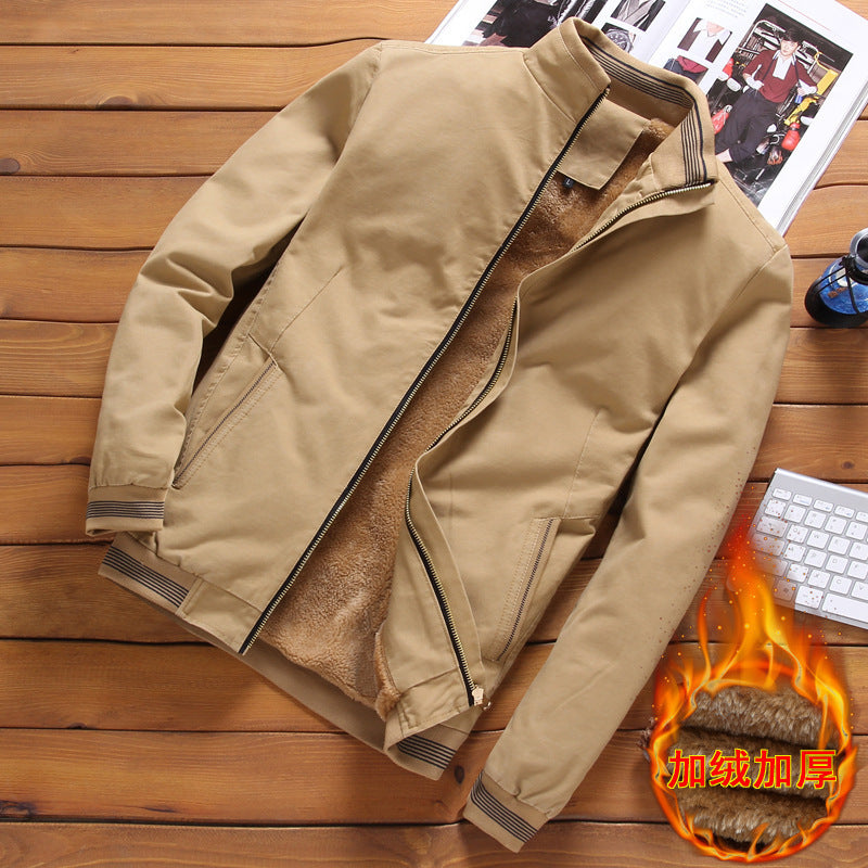 Herren  gefütterte Winterblousonjacke mit weichem Teddyfutter, winddichter Außenhülle und verdecktem Zweiwege-Reißverschluss Nord Taschen