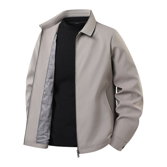 Herren Leichte Harrington‑Jacke mit Softshell‑Außenmaterial und Glencheck‑Futter Nord Taschen