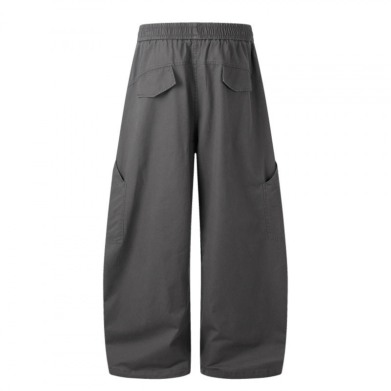 Damen Weite Cargo-Culotte-Hose mit elastischem Bund und multifunktionalen Aufsatztaschen Nord Taschen