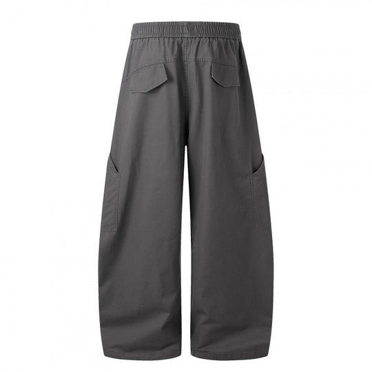 Damen Weite Cargo-Culotte-Hose mit elastischem Bund und multifunktionalen Aufsatztaschen Nord Taschen