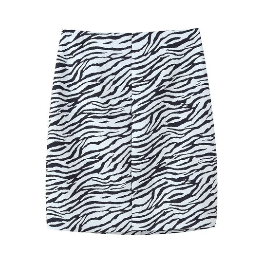 Damen Kurzblazer mit übergroßem Schalkragen und Zebra-Print Nord Taschen