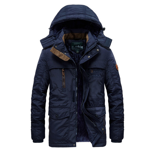 Herren Urbaner Funktionsparka mit Sherpa-Fleece-Futter, abnehmbarer Kapuze und verdeckten Taschen Nord Taschen