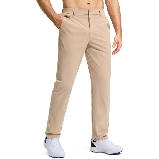 Herren nan elastische Golftwill-Hose mit geradem Schnitt, knitterfreiem Material und verdeckter Reißverschlusstasche - Arvani