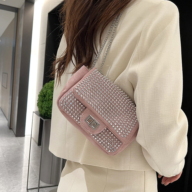 Damen Glamouröse Clutch mit funkelnden Strassverzierungen Nord Taschen