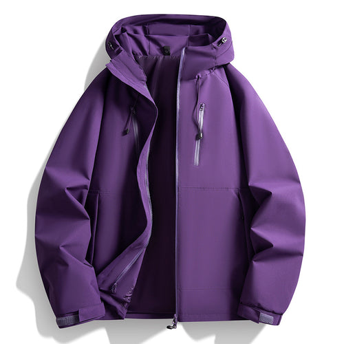 Herren Softshelljacke mit Kapuze, winddichter Außenlage, verstellbarem Saum & Reißverschluss-Taschen Nord Taschen