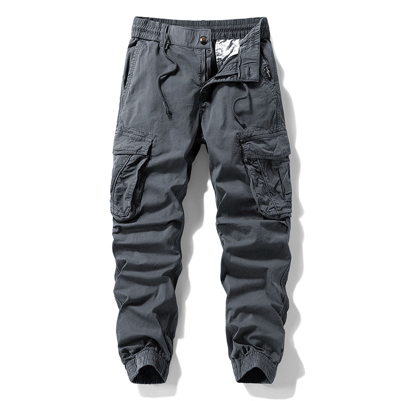 Herren Funktionale Cargo-Jogginghose mit ergonomischen Knieabnähern, Kordelbund und großvolumigen Klappentaschen Nord Taschen