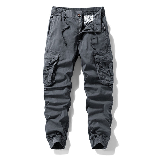 Herren Funktionale Cargo-Jogginghose mit ergonomischen Knieabnähern, Kordelbund und großvolumigen Klappentaschen Nord Taschen
