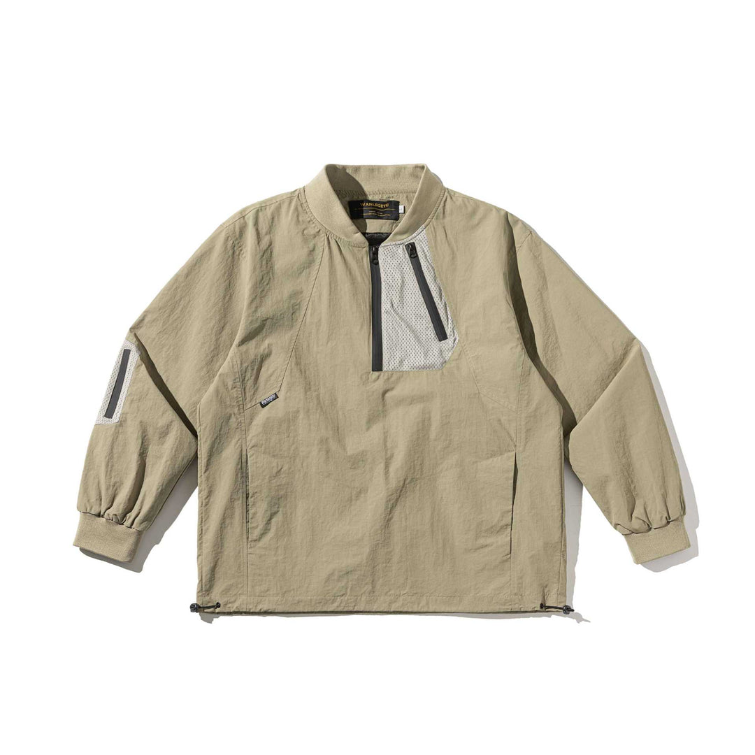 Unisex Technischer Pullover-Anorak mit halbem Reißverschluss und Utility‑Taschen Nord Taschen