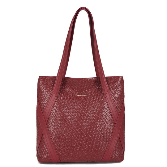 Damen modische Tragetasche mit kunstvollem Flechtdesign Nord Taschen