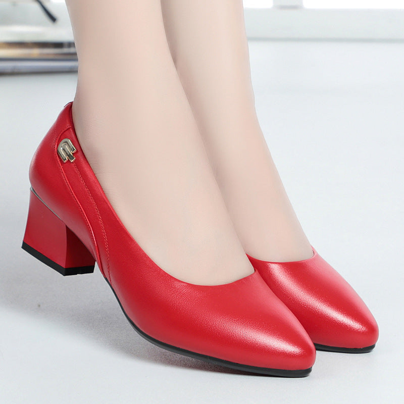Damen Komfortable Pumps mit elegantem Blockabsatz und modischem Schmuckdetail