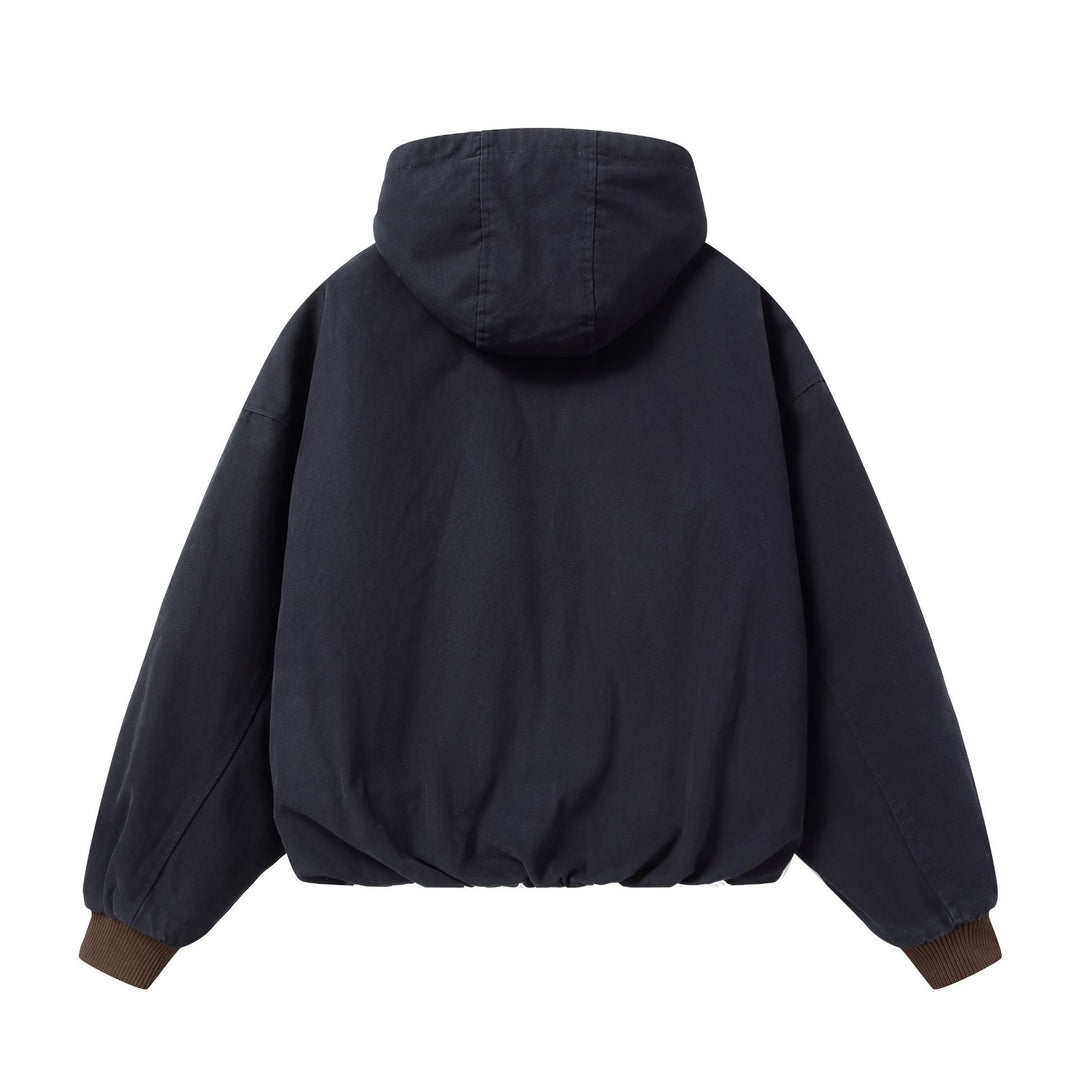 Herren Gefütterte Kapuzenjacke mit Kunstfell-Innenfutter und elastischem Saum Nord Taschen