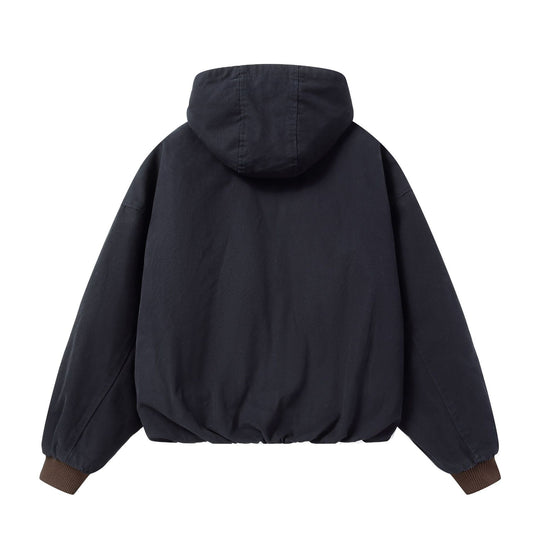 Herren Gefütterte Kapuzenjacke mit Kunstfell-Innenfutter und elastischem Saum Nord Taschen
