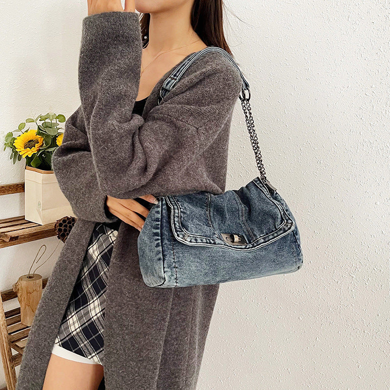 Damen modische Handtasche im Jeans-Look Nord Taschen